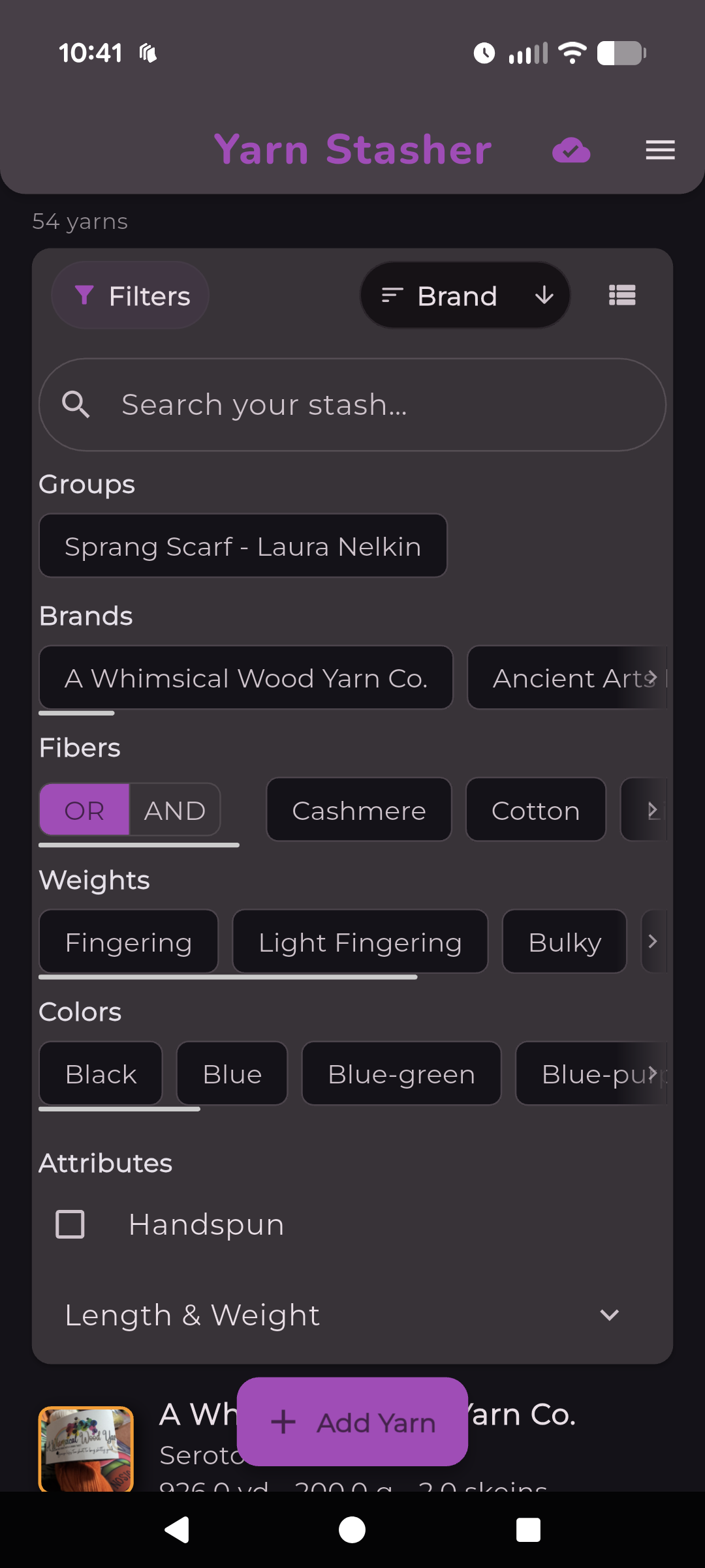 Filter dark mode